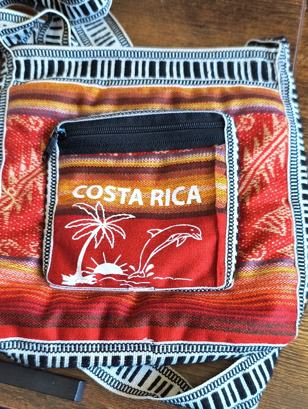 Costa Rica Red Woven Crossbody Bag